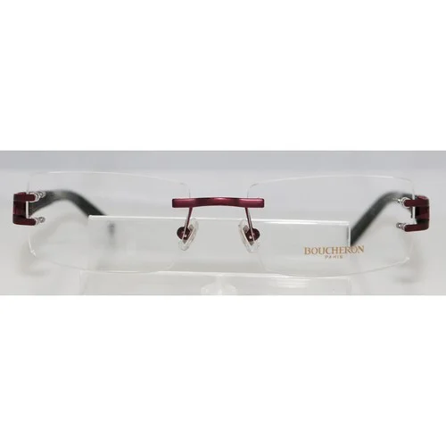 New Boucheron Beo 139.02 Burgundy Rimless Eyeglasses 54 mm 3