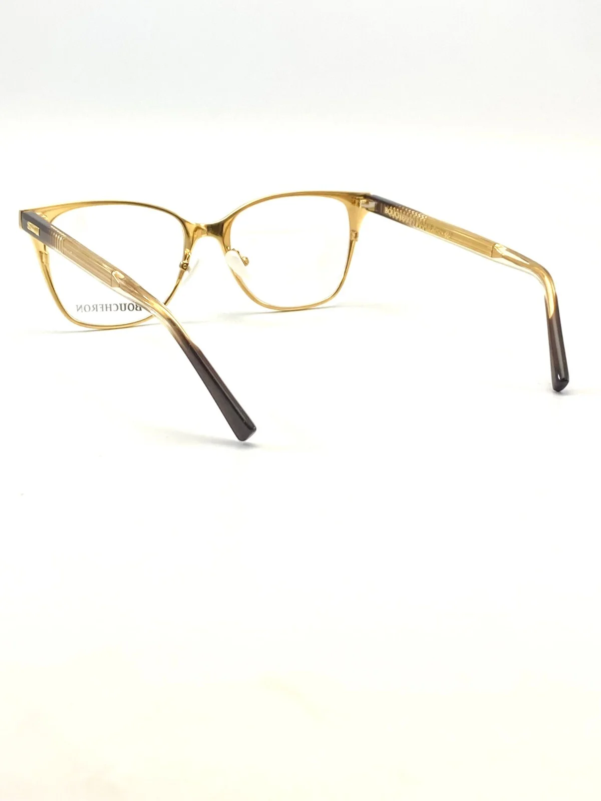 NEW BOUCHERON PARIS BC0014O 003 GOLD AUTHENTIC EYEGLASSES 52-17 140 W/CASE 4