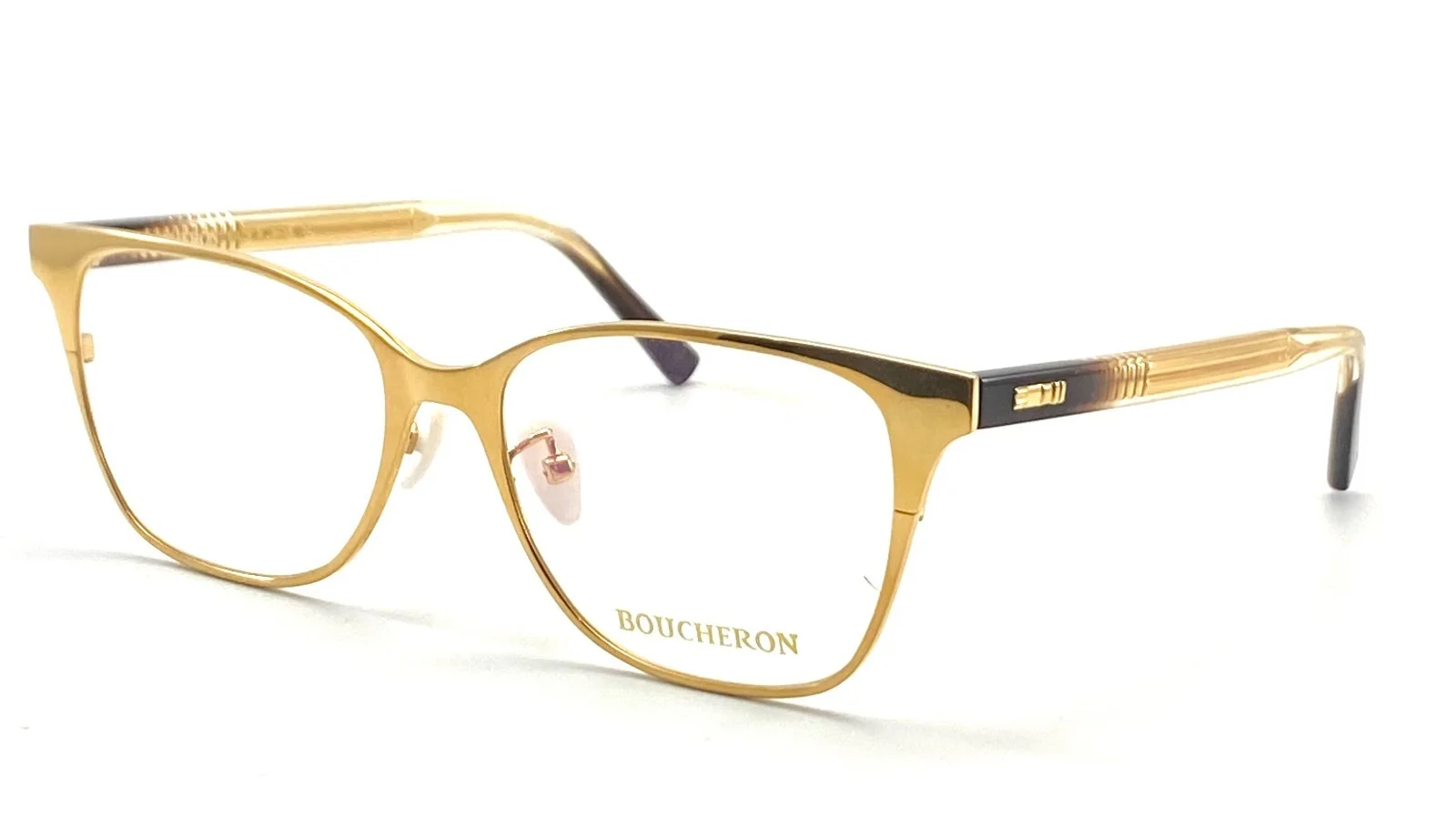 NEW BOUCHERON PARIS BC0014OA 003 GOLD AUTHENTIC EYEGLASSES 54-17 140 W/CASE 2