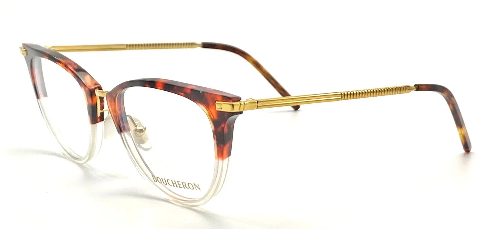 NEW BOUCHERON PARIS BC0026O 004 HAVANA AUTHENTIC EYEGLASSES 51-19 140 W/CASE 2