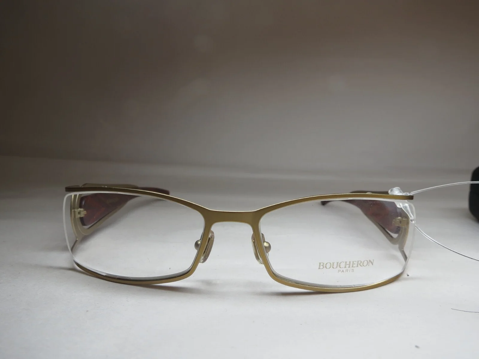 NEW BOUCHERON Paris Eyeglass Frame Brown/Red Wood Arm BEO109.04 53-16-130 Ladies 2