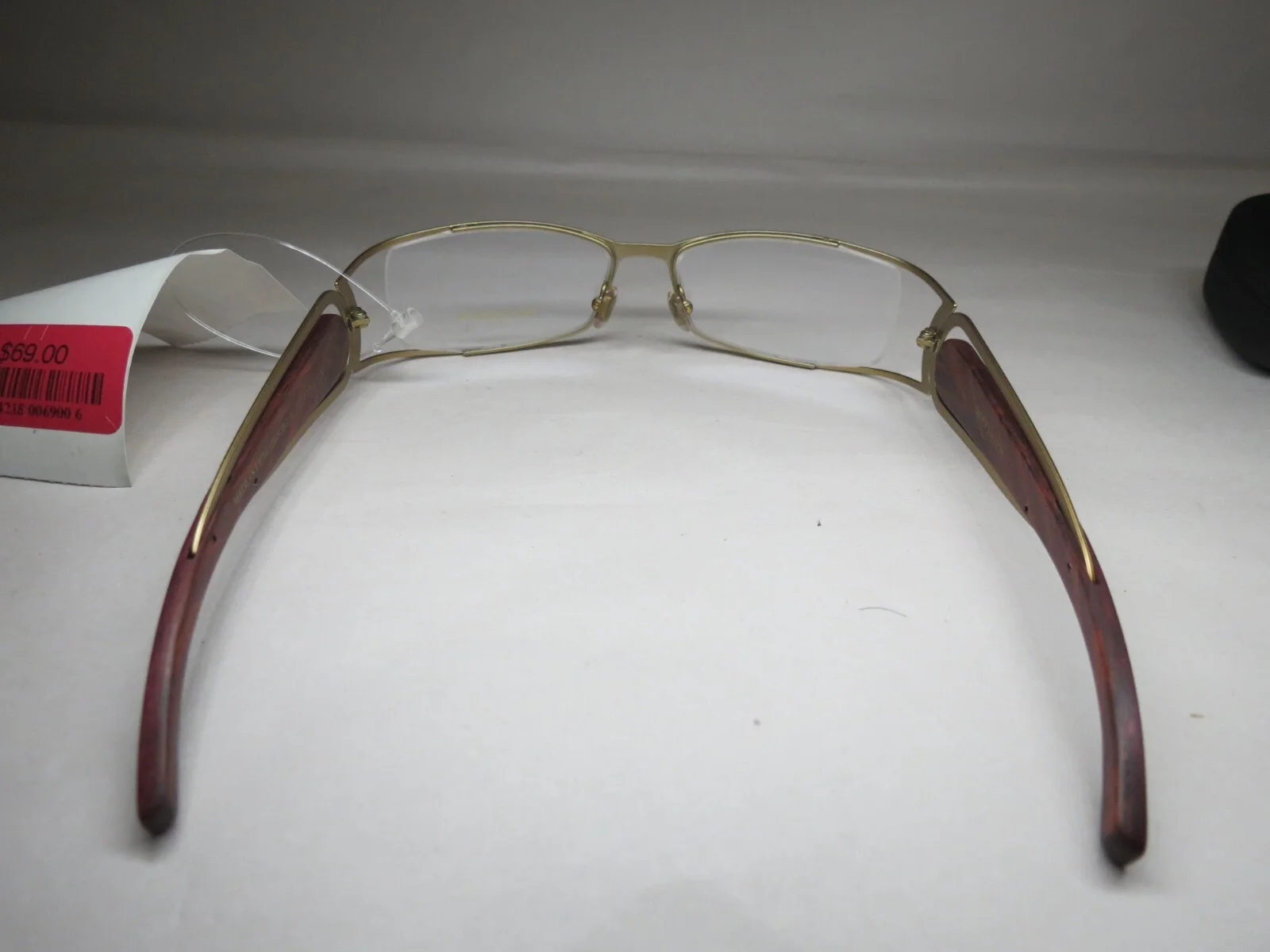 NEW BOUCHERON Paris Eyeglass Frame Brown/Red Wood Arm BEO109.04 53-16-130 Ladies 4