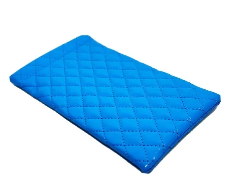 NEW BRIGHT BLUE QUILTED Spring Top Soft Slip In Eyeglass Case 2