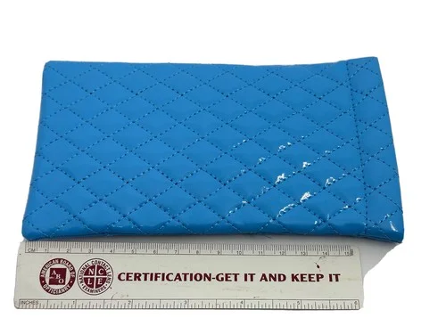 NEW BRIGHT BLUE QUILTED Spring Top Soft Slip In Eyeglass Case 4
