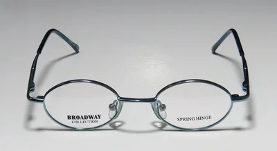 NEW BROADWAY COLLECTION FLEX 61 GLASSES BLUE BLUE ROUND 37-16-120 METAL FULL-RIM 3