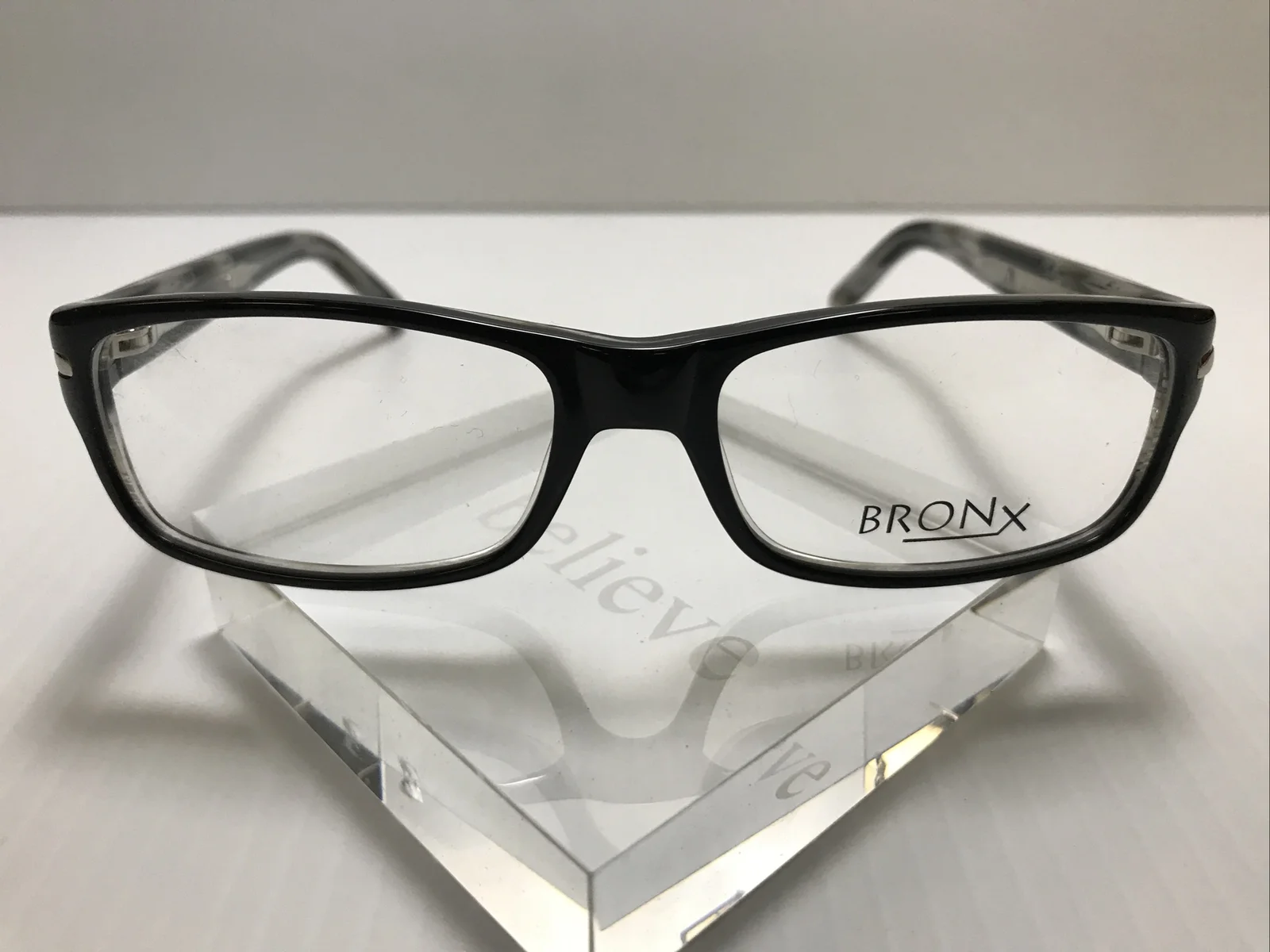 NEW, BRONX G 53-16-130 Black Eyeglass Frames, 2 pair lot