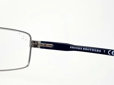 New BROOKS BROTHERS 1028 Silver/ Black Mens Eyeglasses Frame 53-17-145 4