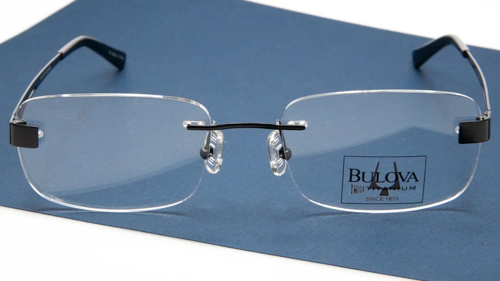 NEW BULOVA FARGO BLACK EYEGLASSES GLASSES TWIST TITANIUM 54-19-145 B35mm 2