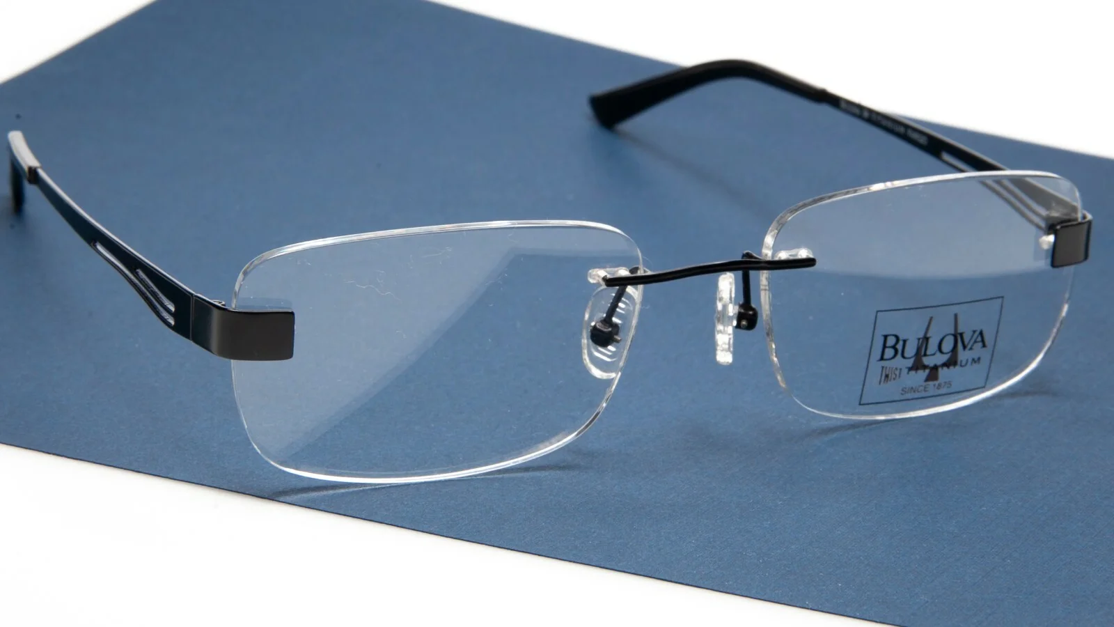NEW BULOVA FARGO BLACK EYEGLASSES GLASSES TWIST TITANIUM 54-19-145 B35mm 3