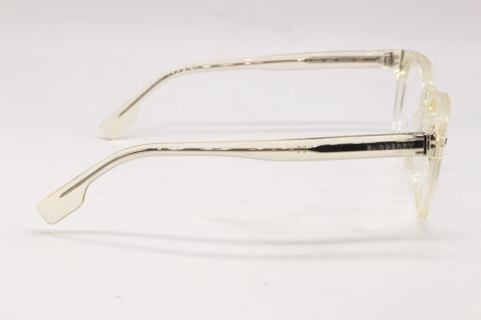 NEW BURBERRY B 2335 3852 CLEAR BEIGE DESIGNER AUTHENTIC FRAMES EYEGLASSES 53-21 3