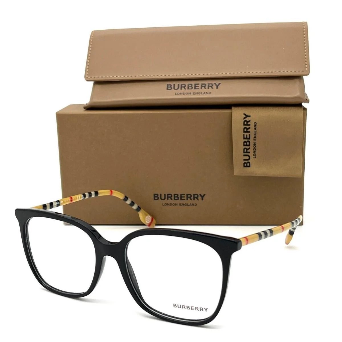 New BURBERRY BE2367 3853 Louise Shiny Black 54/17/140mm Authentic Eyeglasses