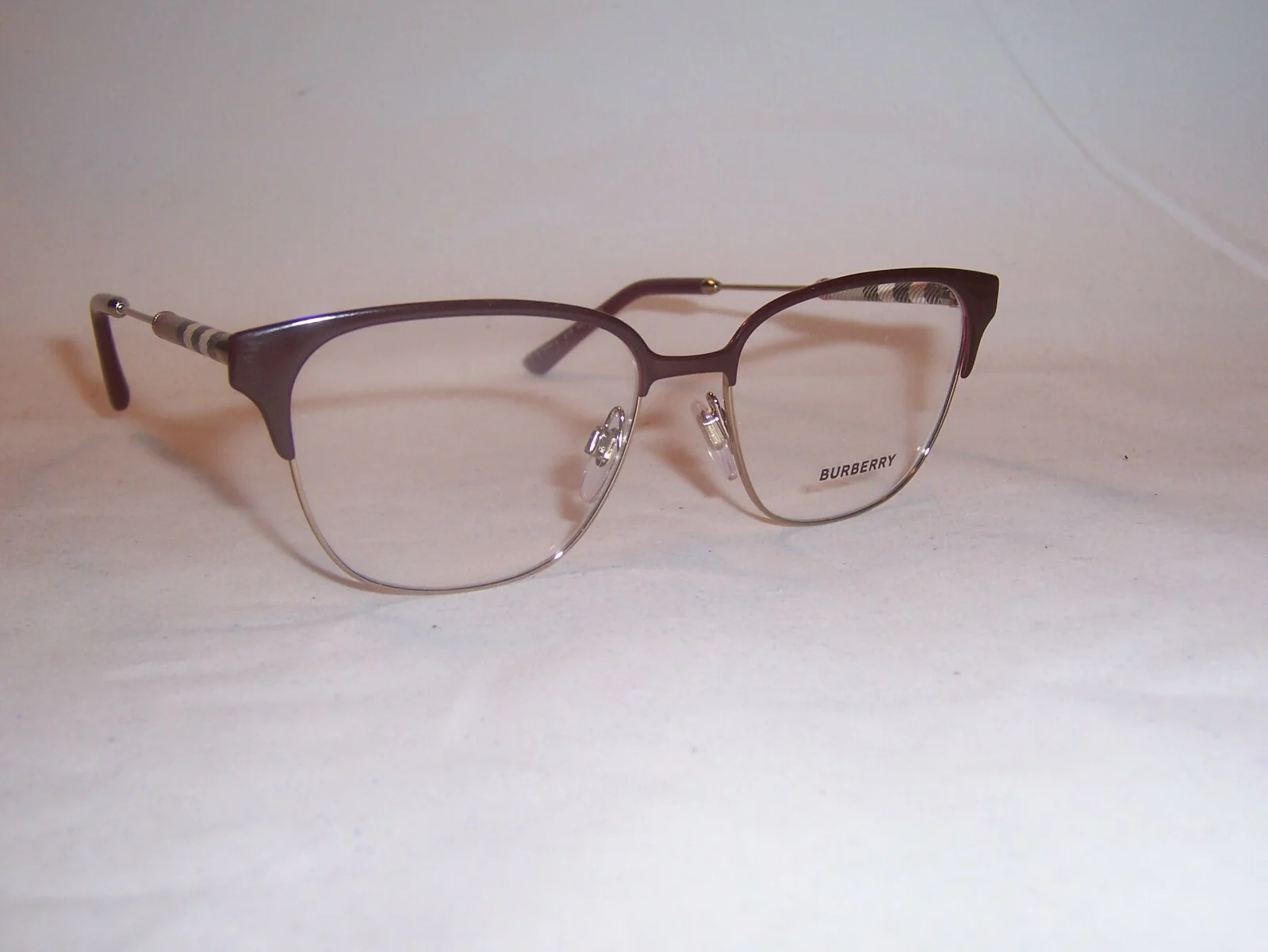 NEW BURBERRY EYEGLASSES BE 1313Q 1238 BORDEAUX/LIGHT GOLD 53mm AUTHENTIC RX