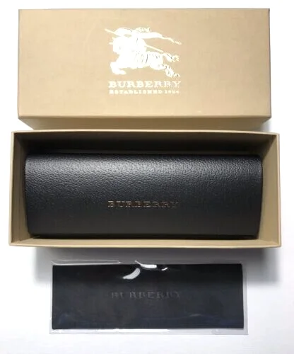 NEW BURBERRY EYEGLASSES SUNGLASSES BOX HARD CASE SEALED CLOTH DOCUMENTS MEDIUM 2