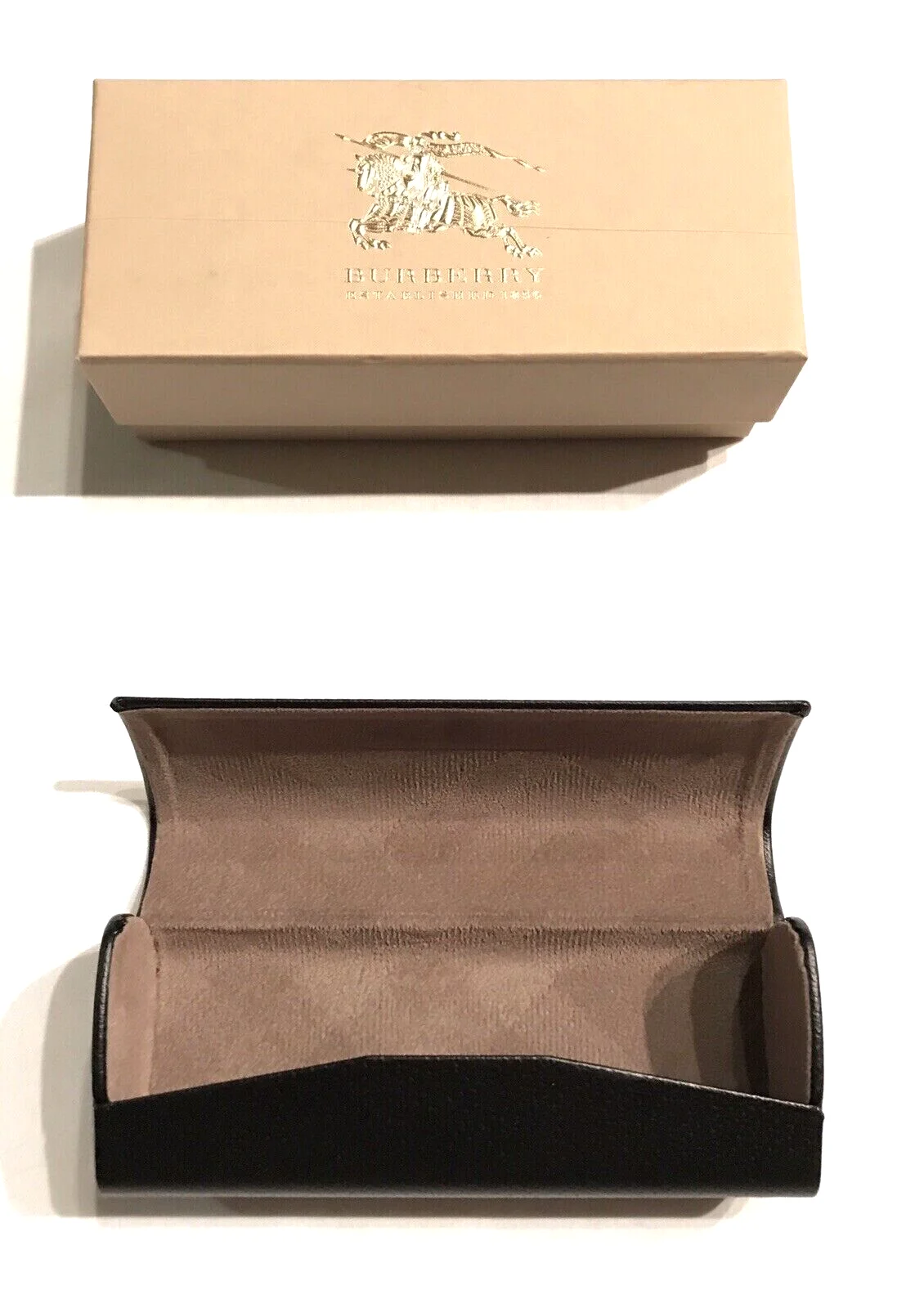 NEW BURBERRY EYEGLASSES SUNGLASSES BOX HARD CASE SEALED CLOTH DOCUMENTS MEDIUM 4