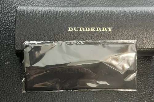New Burberry Eyeglasses Sunglasses Hard Case w/ Cleaning Cloth & Booklet