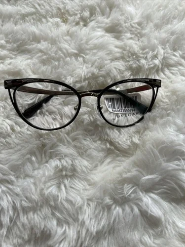 New Bvlgari BV 2186 2018 Black Pale Gold Metal Cat-Eye Eyeglasses 53mm