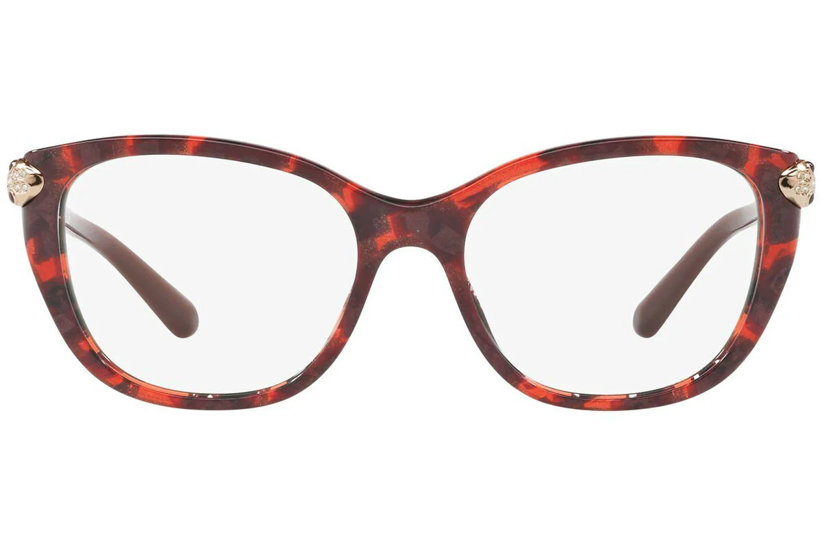New BVLGARI BV 4140-B 5427 52mm Red Mamba Serpenti Eyeglasses Frames Italy 2