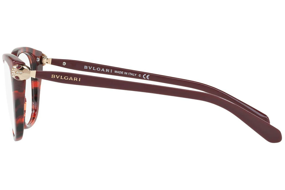 New BVLGARI BV 4140-B 5427 52mm Red Mamba Serpenti Eyeglasses Frames Italy 3