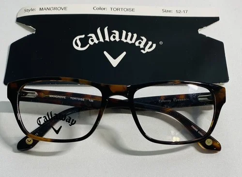 New Callaway Golf Mangrove Eyeglasses Frame 52-17-135 Brown Tortoise New 3