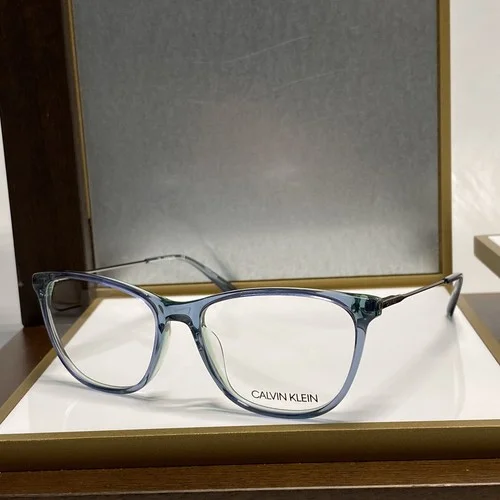 New CALVIN KLEIN CK18706 438 Blue Cat Eye Womens Full Rim Eyeglasses 53-16-135