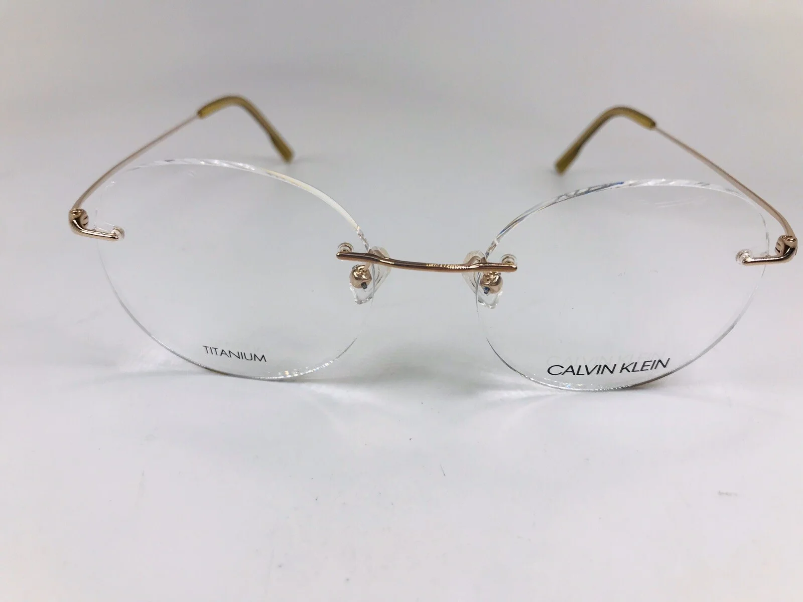 New Calvin Klein CK533-1 700 Japanese Gold TITANIUM Eyeglasses 48mm with Case 3