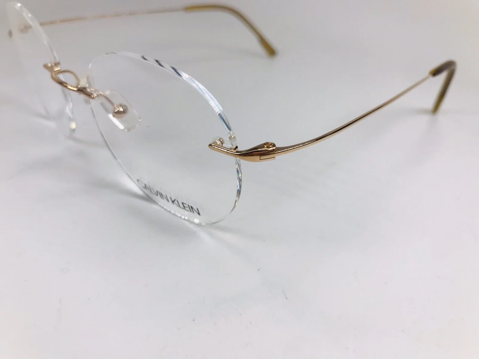 New Calvin Klein CK533-1 700 Japanese Gold TITANIUM Eyeglasses 48mm with Case 4