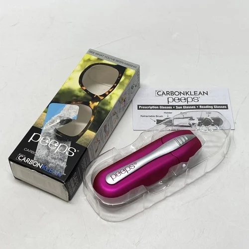 NEW! CarbonKlean Peeps Eyeglass Premium Lens Cleaner Pink Fuchsia