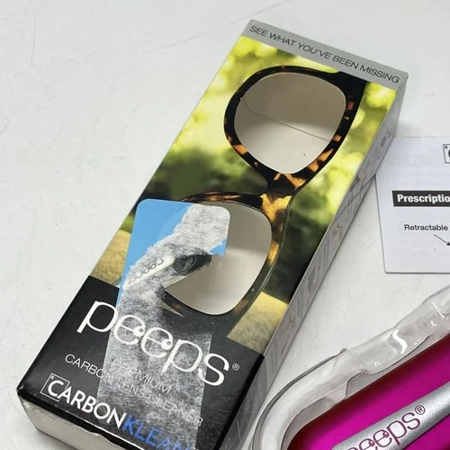 NEW! CarbonKlean Peeps Eyeglass Premium Lens Cleaner Pink Fuchsia 4