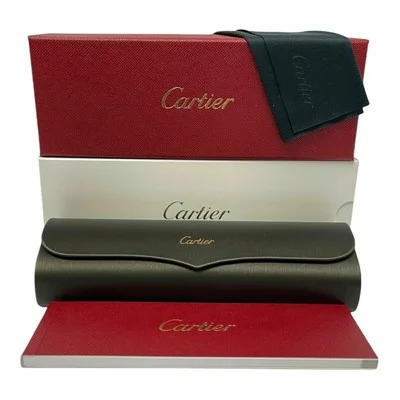 NEW Cartier CT0411o-002 Gold Brown WOOD TEMPLE AR *SANTOS DE CARTIER Eyeglasses 2