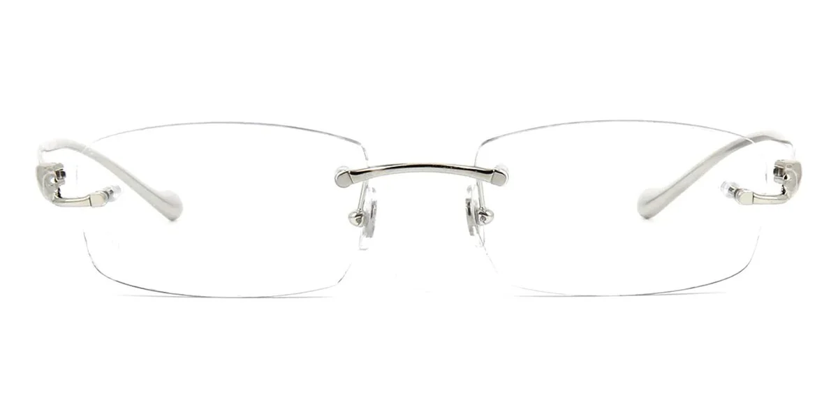New Cartier Panther CT00610 003 Eyeglasses Rimless Occhiali Silver Frame 53mm 2
