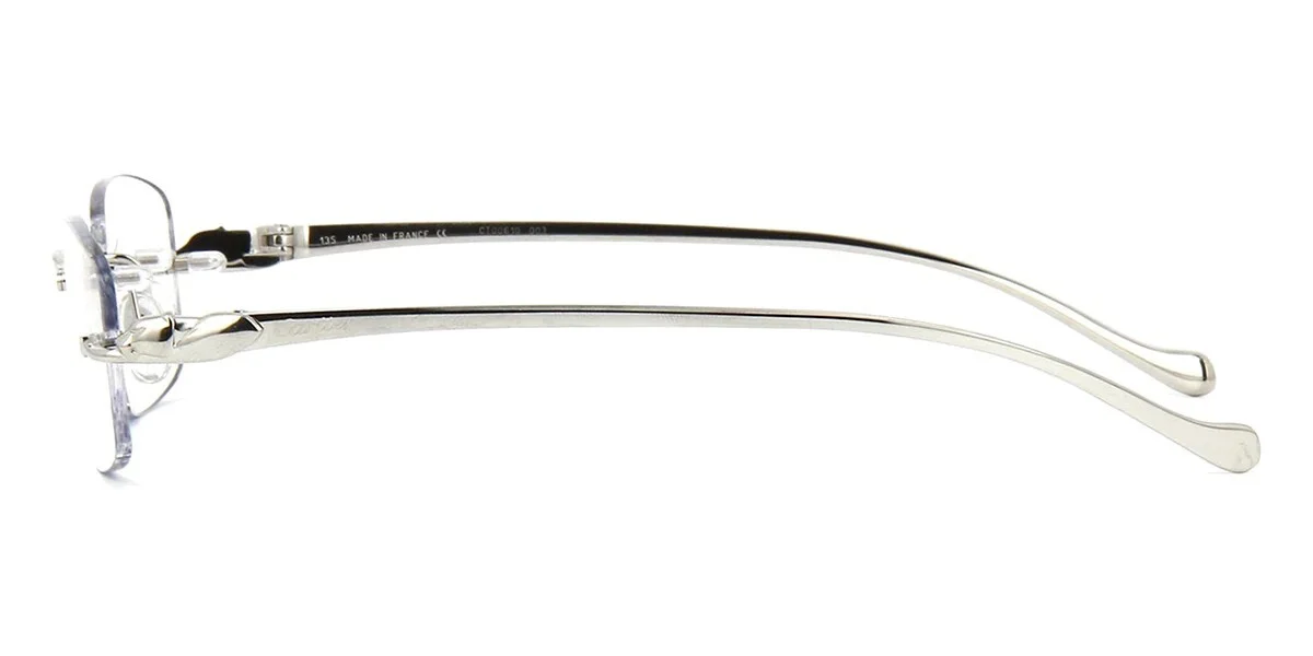 New Cartier Panther CT00610 003 Eyeglasses Rimless Occhiali Silver Frame 53mm 3