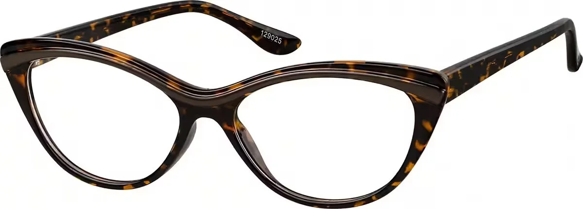 **NEW** Cat Eye Tortoiseshell Eyeglass Frames with Clip-on Sunglasses 2