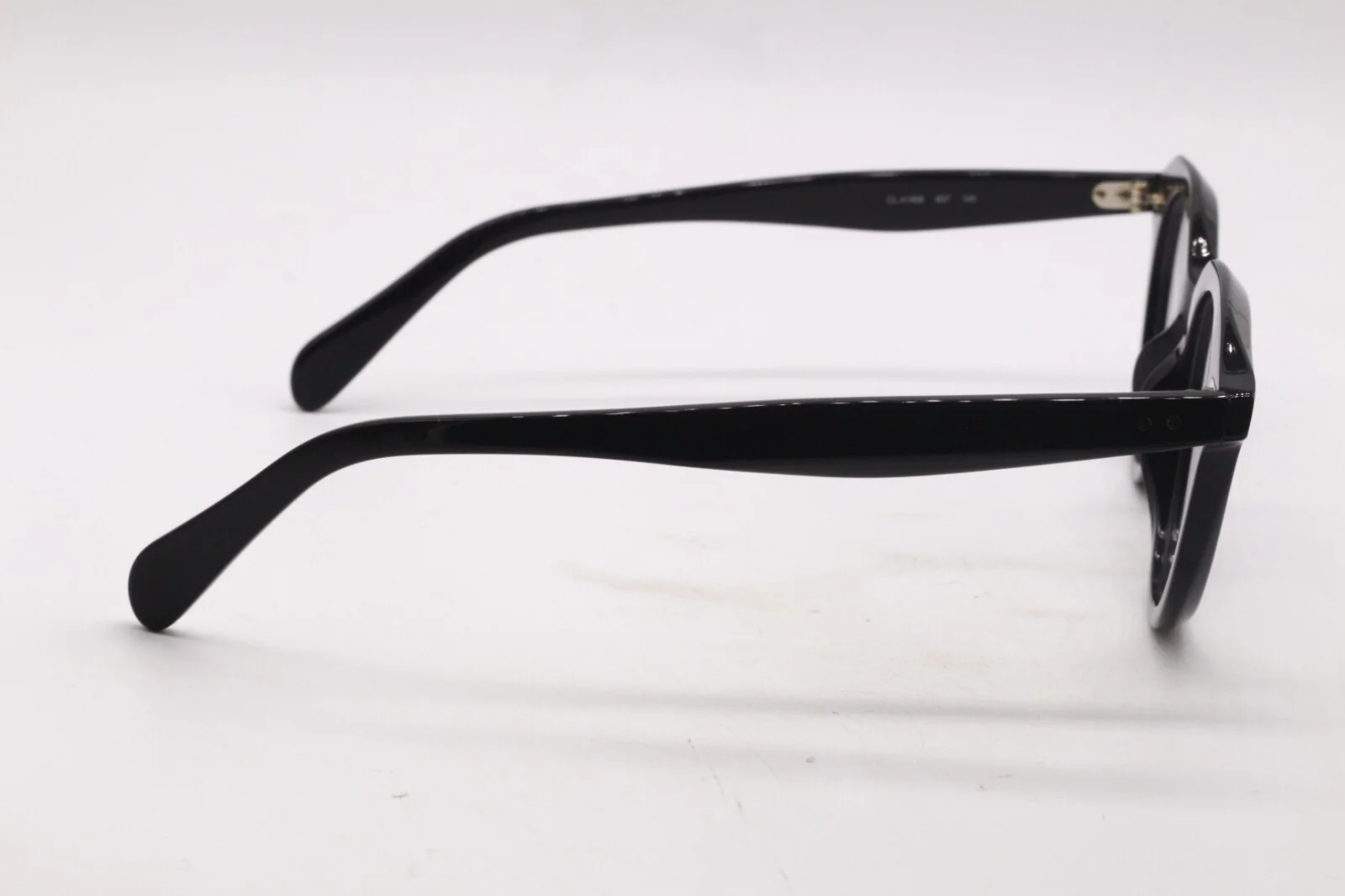 NEW CELINE CL 41458 807 BLACK GOLD ROUND AUTHENTIC FRAMES EYEGLASSES 45-20 3