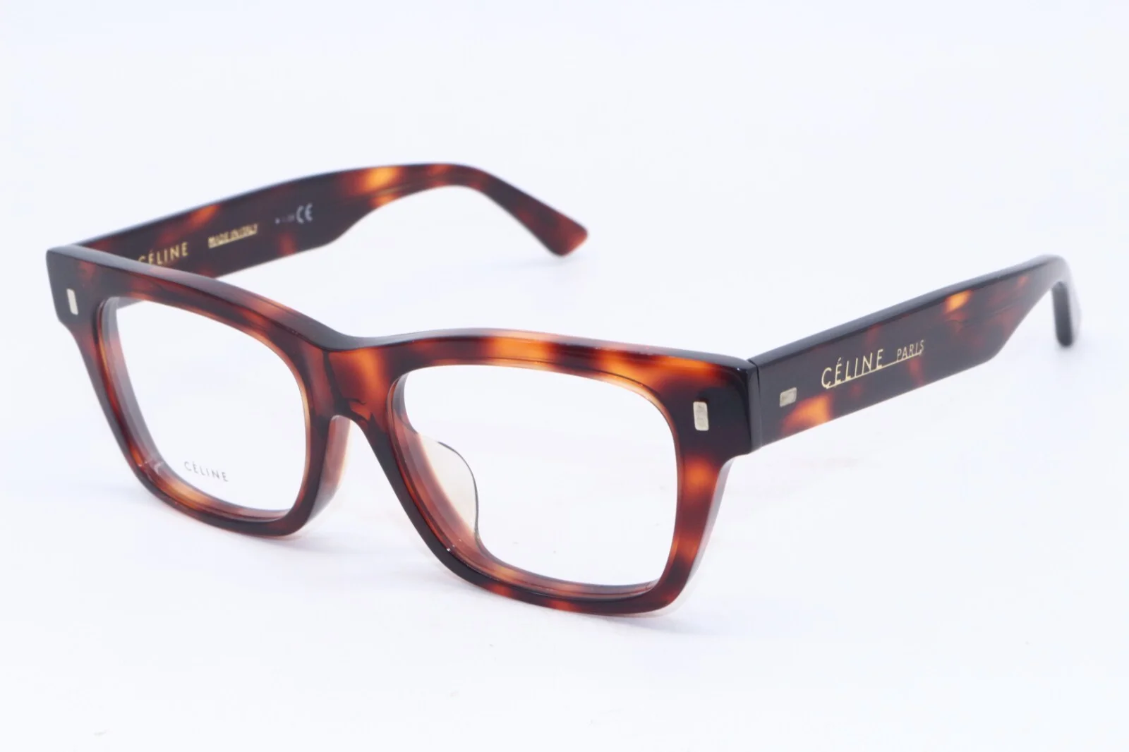 NEW CELINE CL 50011F 054 HAVANA GOLD AUTHENTIC DESIGNER FRAMES EYEGLASSES 49-15