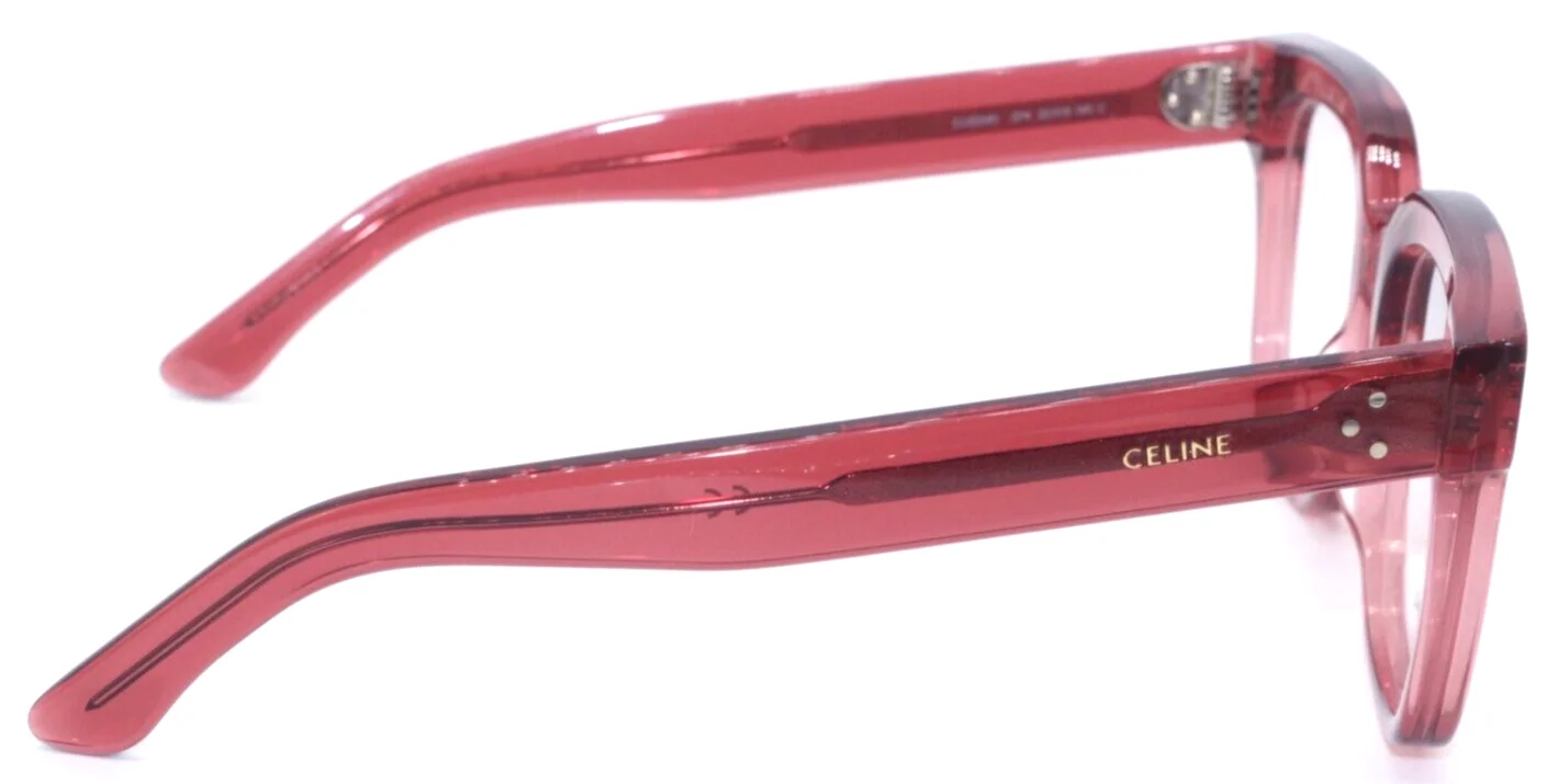 NEW CELINE CL 50041I 074 CLEAR PEACH DESIGNER AUTHENTIC FRAMES EYEGLASSES 52-18 4