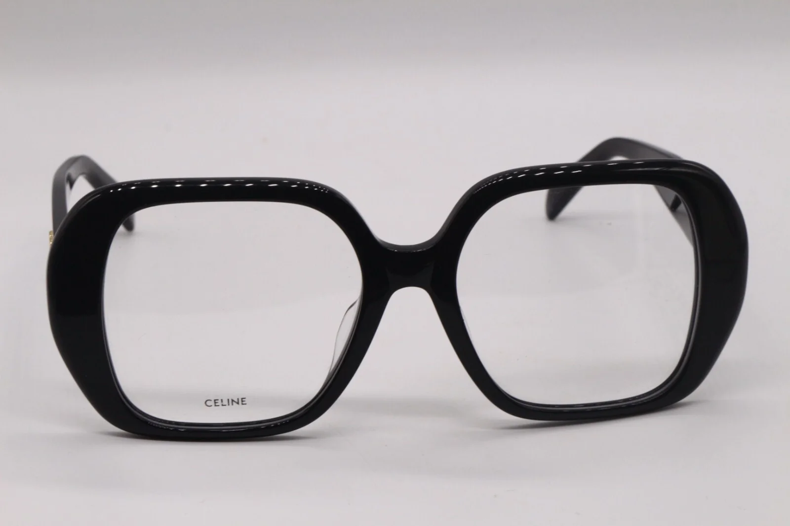 NEW CELINE CL 50122F 001 BLACK GOLD DESIGNER AUTHENTIC FRAMES EYEGLASSES 55-18 3