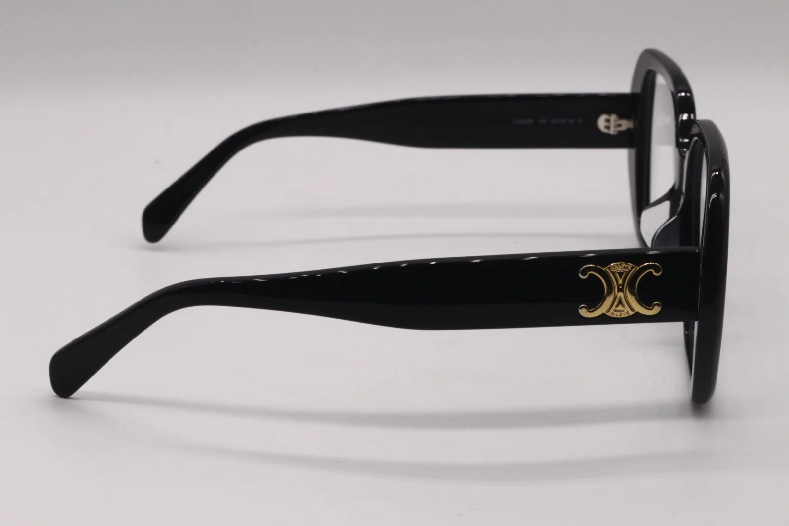 NEW CELINE CL 50122F 001 BLACK GOLD DESIGNER AUTHENTIC FRAMES EYEGLASSES 55-18 4