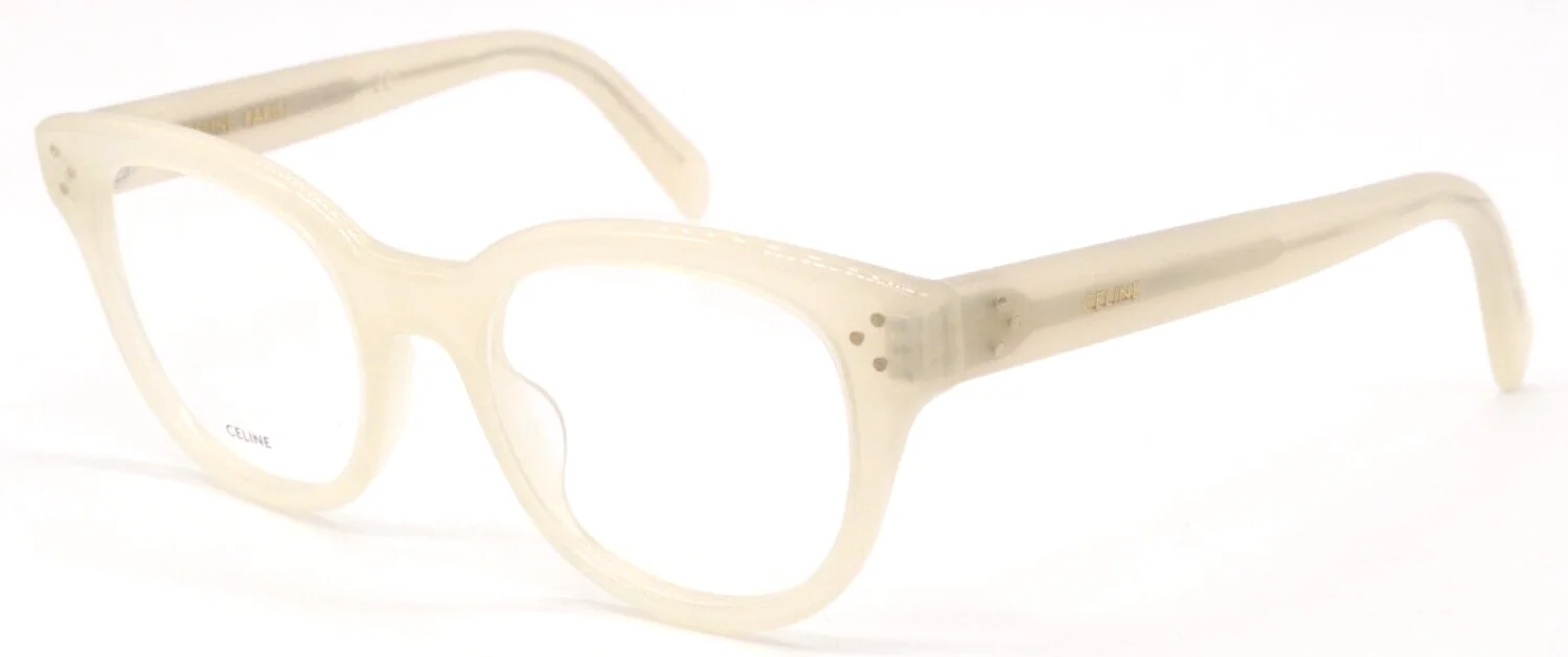 NEW CELINE PARIS CL 50109I 025 TRANSPARENT IVORY AUTHENTIC EYEGLASSES 51-20 2