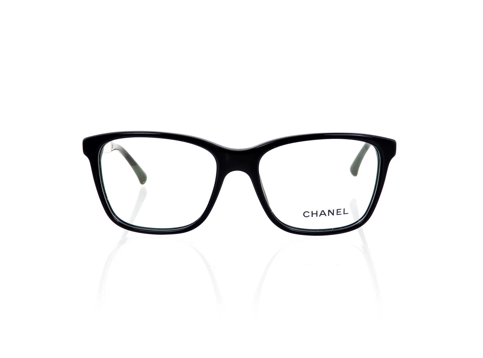 New CHANEL CH 3280-Q 622 52mm Black Gold Galuchat Leather Eyeglasses Italy 2