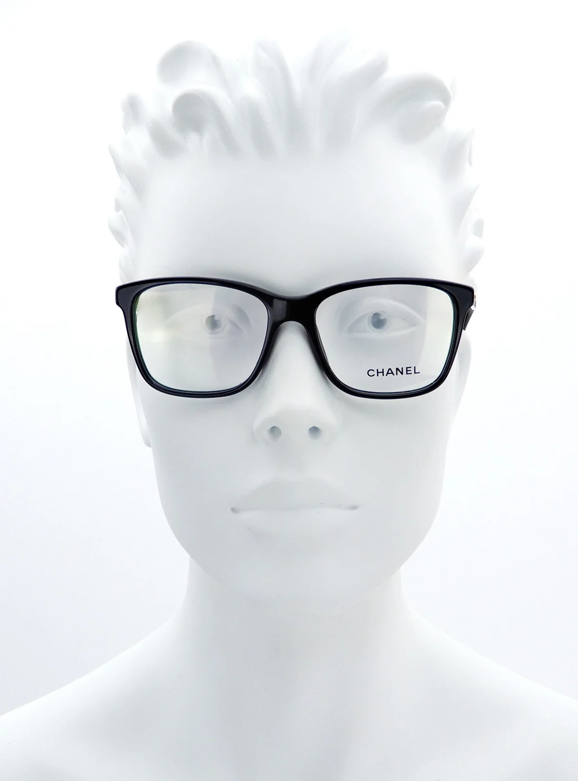 New CHANEL CH 3280-Q 622 52mm Black Gold Galuchat Leather Eyeglasses Italy 4