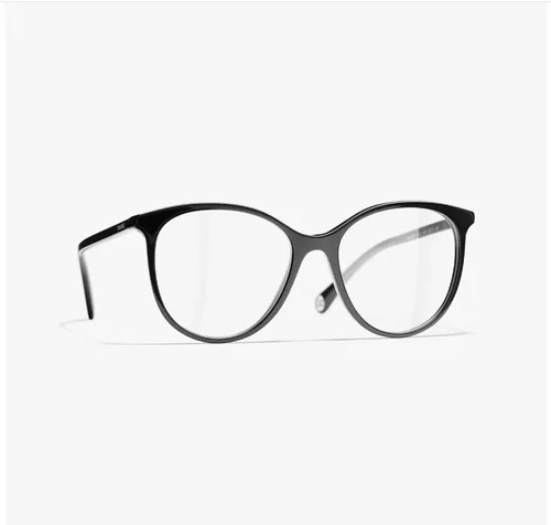 New CHANEL Eyeglasses c.3432 501 Pantos Black 47 mm + Case & Cloth $380