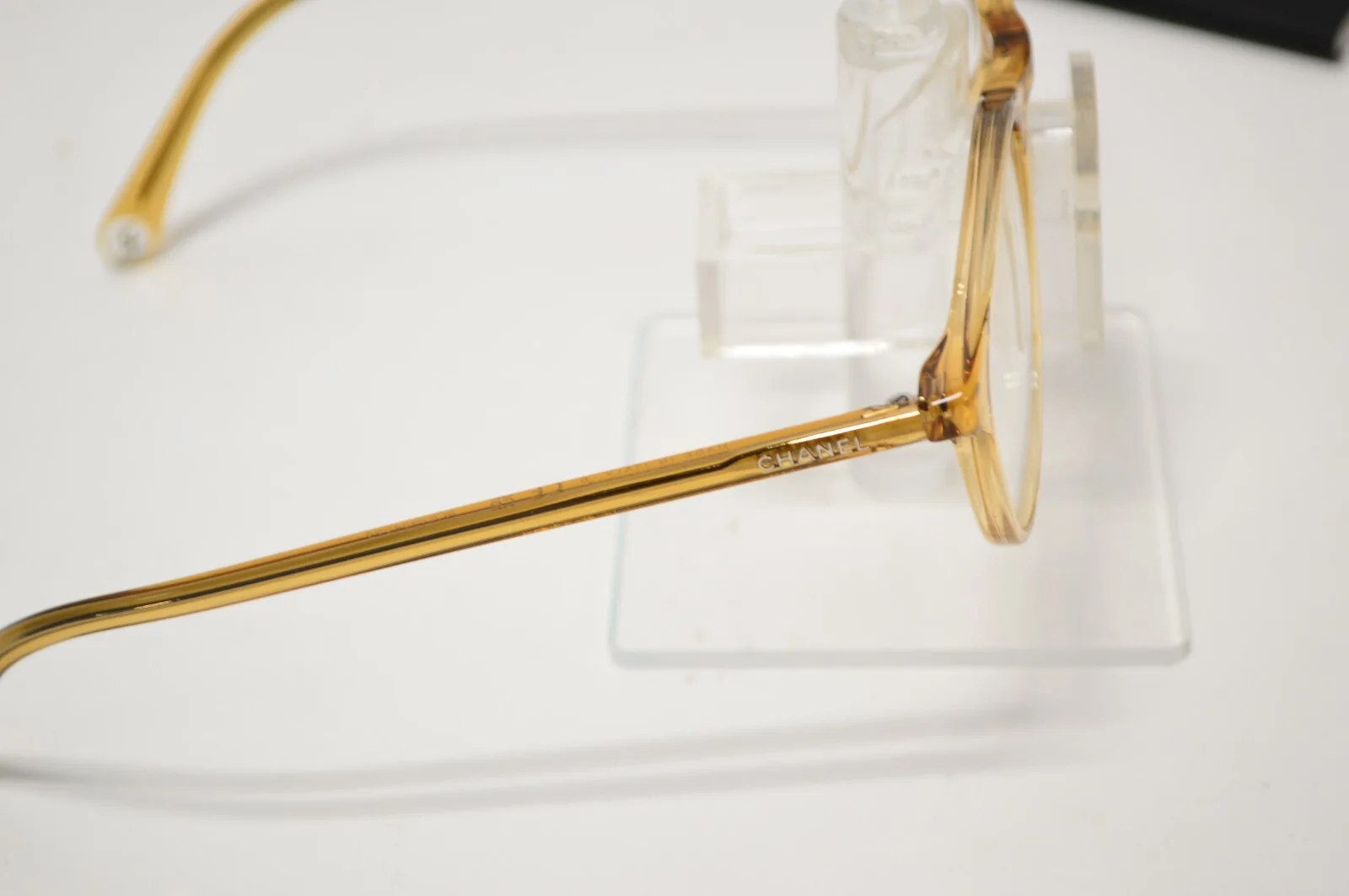 NEW Chanel Transparent Yellow Pantos Eyeglasses 3413 c.1708 49/19/140 Italy 4