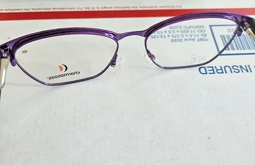 NEW CHARMOSSAS ARUSHA PUBK PURPLE BLACK AUTHENTIC EYEGLASSES 52-15-140 W/ CASE 4