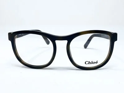 New CHLOE CE2712 Brown Tortoise Round Italian Womens Eyeglasses Frame 53-19-140