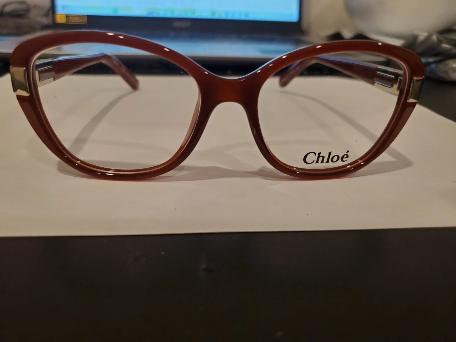 NEW CHLOE EYEGLASSES CE2650 223 BURNT 51-16-135MM B39MM ITALY PERFECT AUTHENTIC