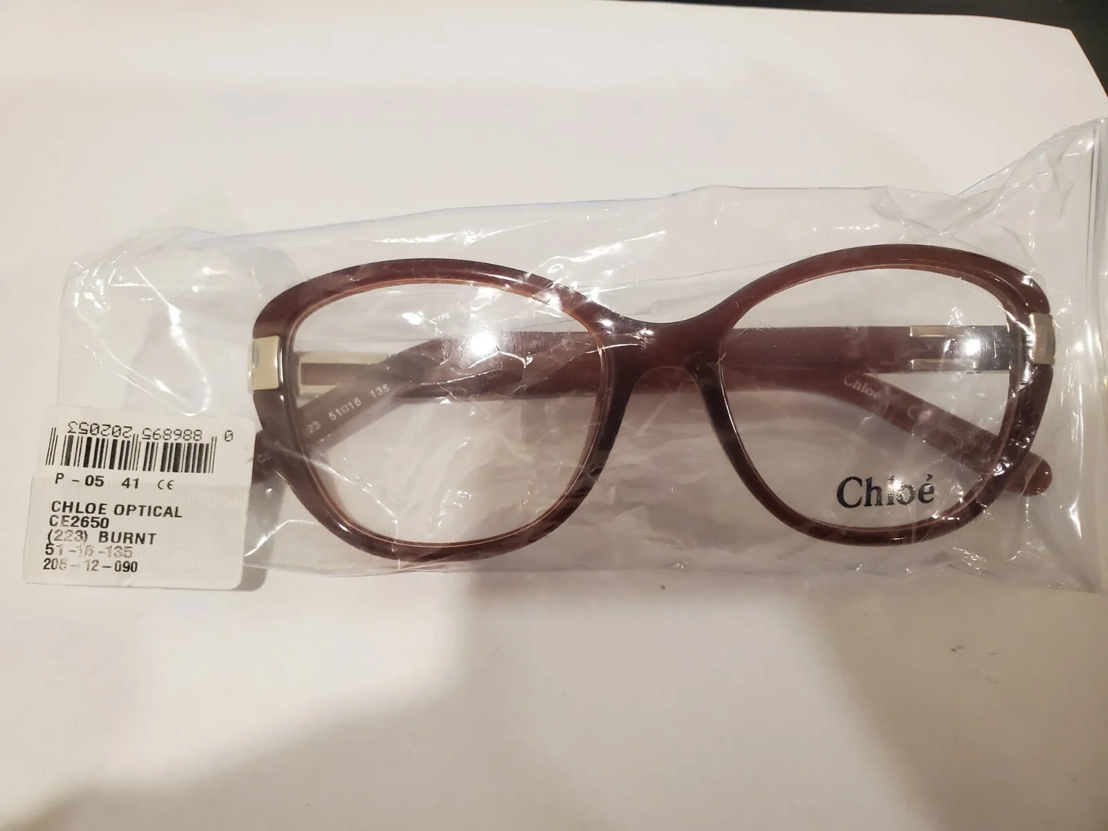 NEW CHLOE EYEGLASSES CE2650 223 BURNT 51-16-135MM B39MM ITALY PERFECT AUTHENTIC 3