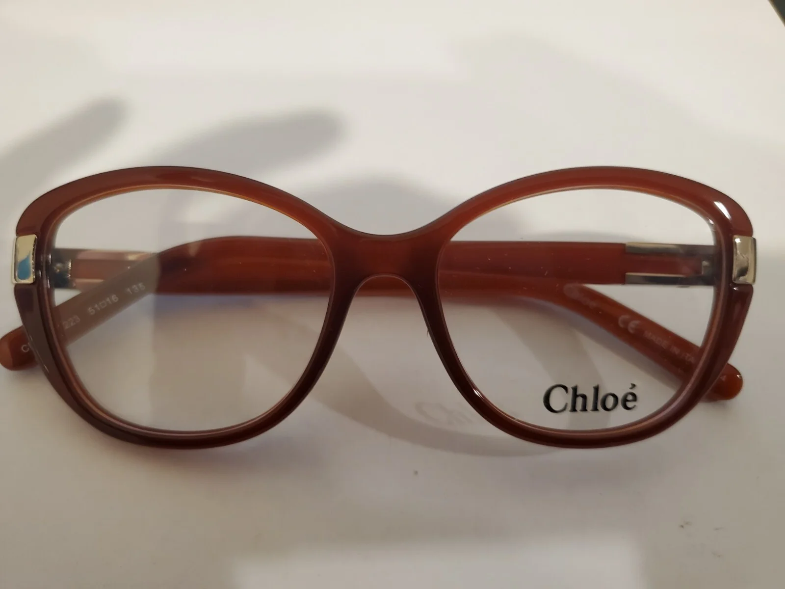 NEW CHLOE EYEGLASSES CE2650 223 BURNT 51-16-135MM B39MM ITALY PERFECT AUTHENTIC 4