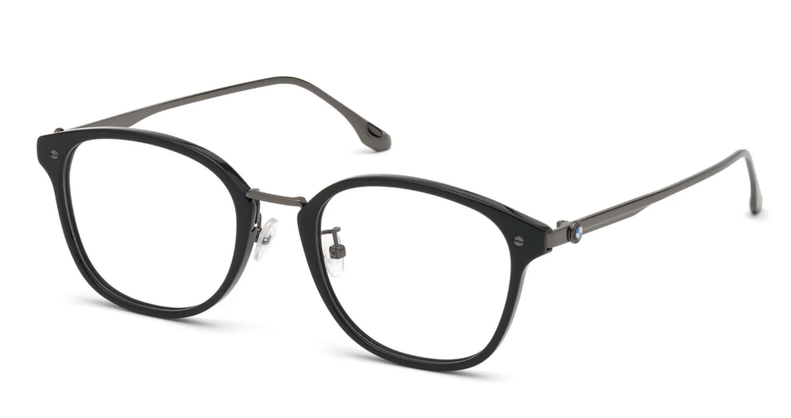 New Classic BMW Eyeglasses BW5013 001 53-21 145 Black Gunmetal Chrome Frames