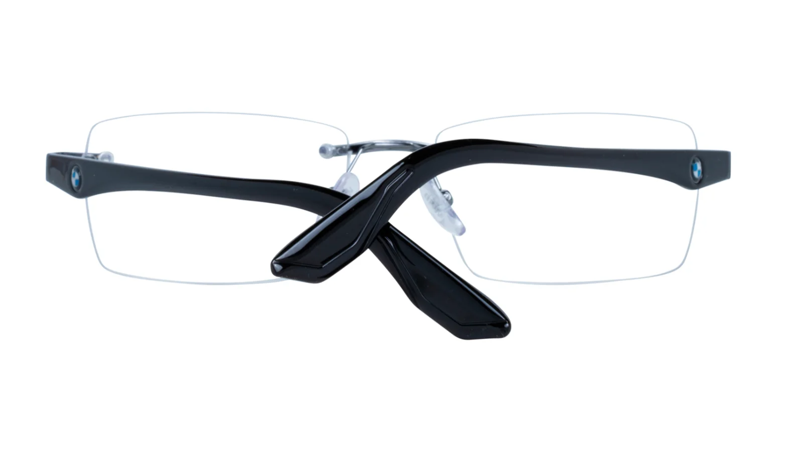 New Classic BMW Eyeglasses BW5018 008 56-19 145 Chrome & Black Rimless Frames 3