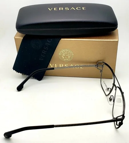 New Classic VERSACE Rx-Able Eyeglasses VE 1257 1351 55-15 Matte Gunmetal Frames 3